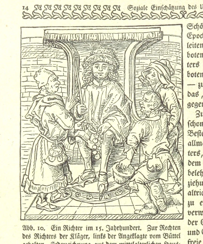 An illustration from Monographien zur deutschen Kulturgeschichte, herausgegeben von G. Steinhausen, 1899, leaf 16