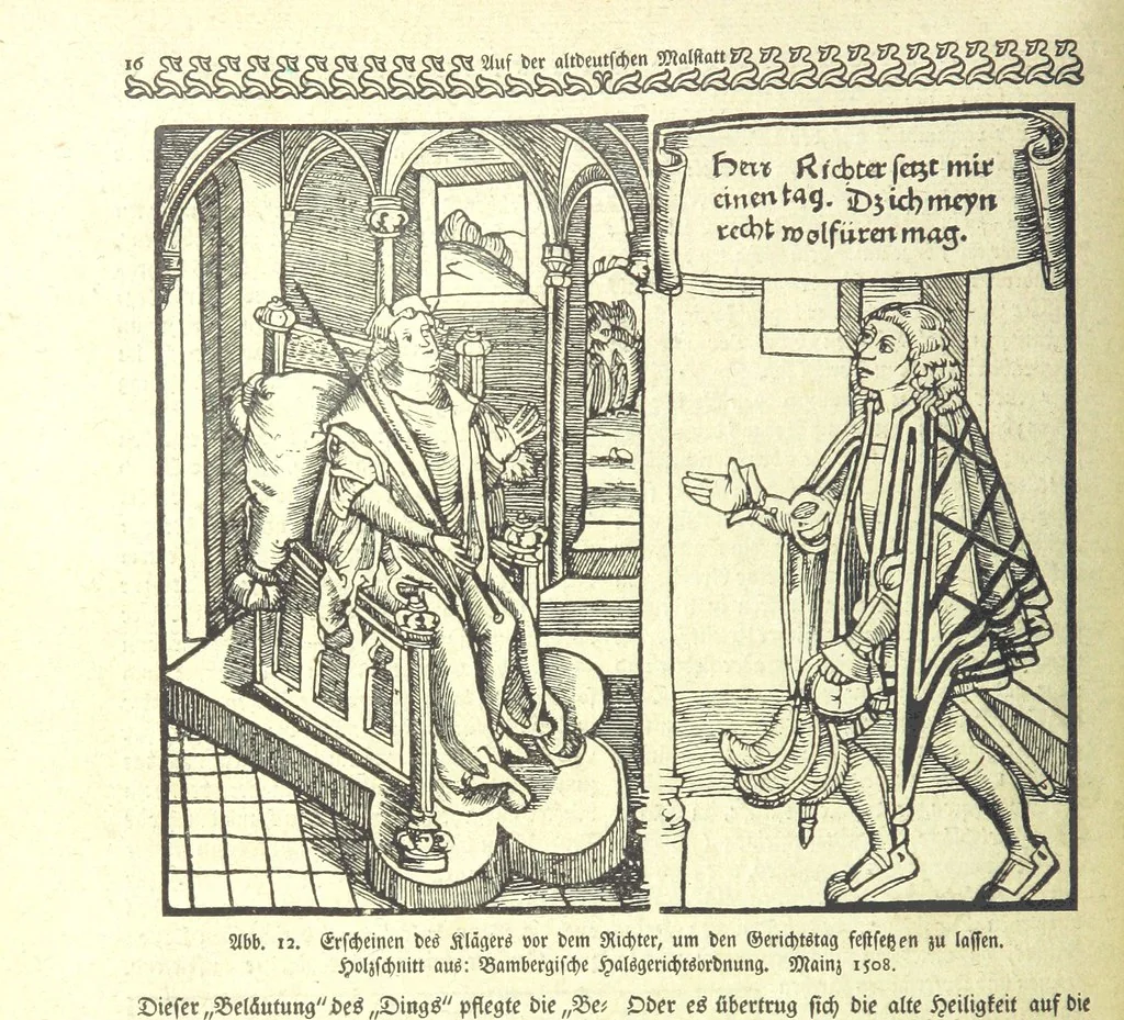 An illustration from Monographien zur deutschen Kulturgeschichte, herausgegeben von G. Steinhausen, 1899, leaf 18
