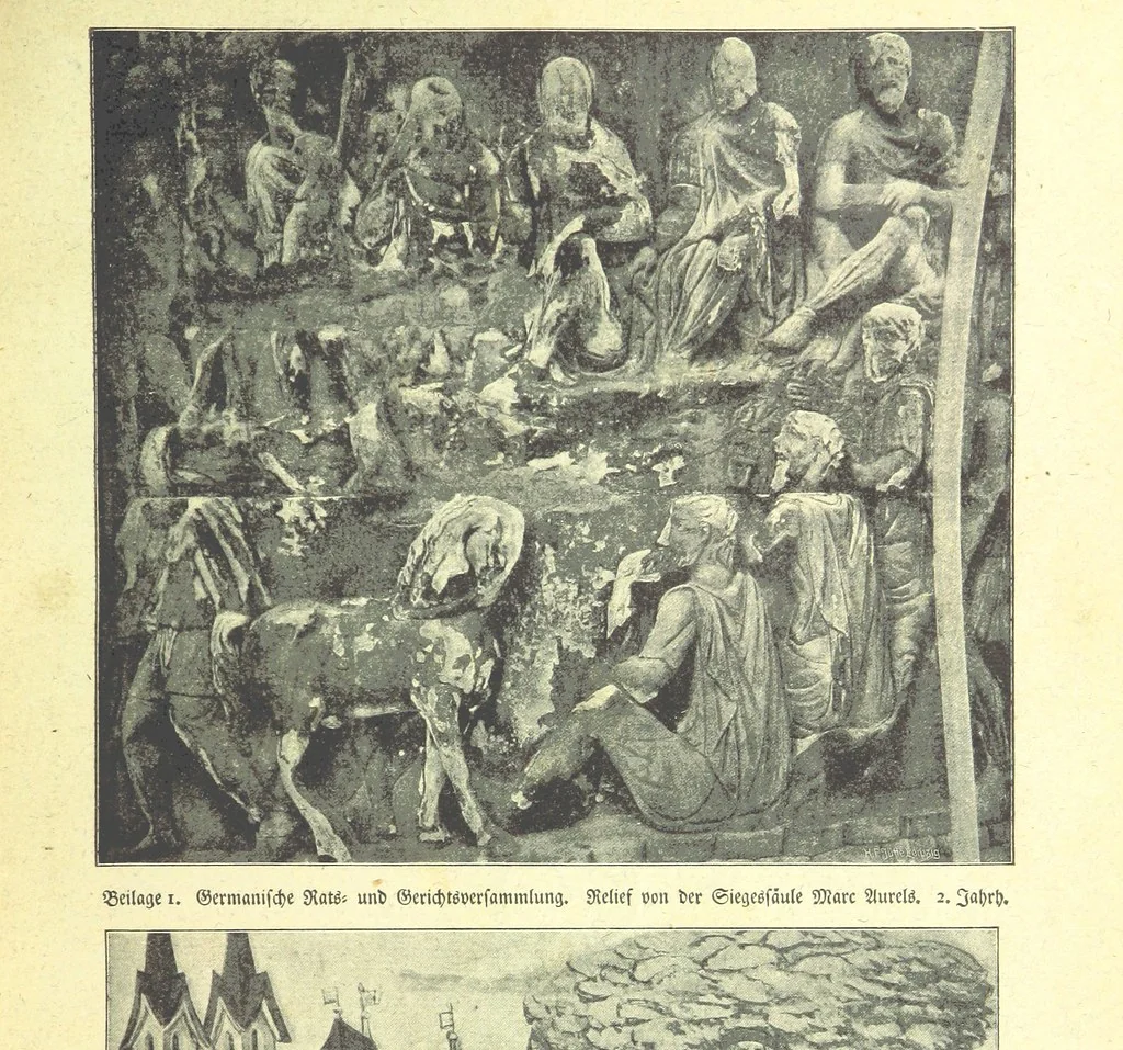 An illustration from Monographien zur deutschen Kulturgeschichte, herausgegeben von G. Steinhausen, 1899, leaf 19