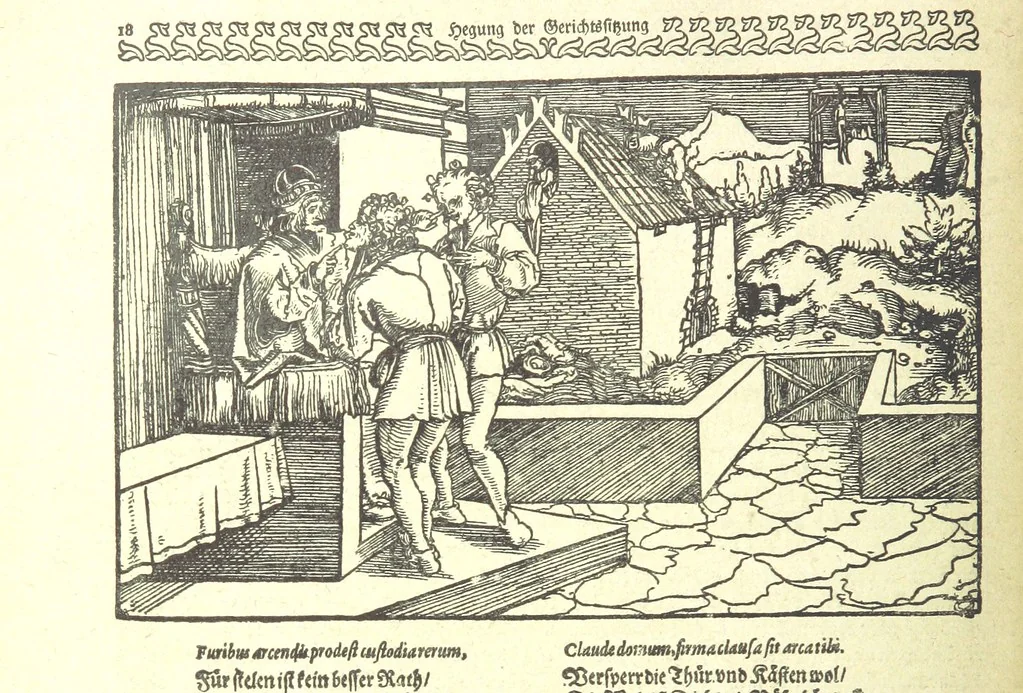 An illustration from Monographien zur deutschen Kulturgeschichte, herausgegeben von G. Steinhausen, 1899, leaf 22
