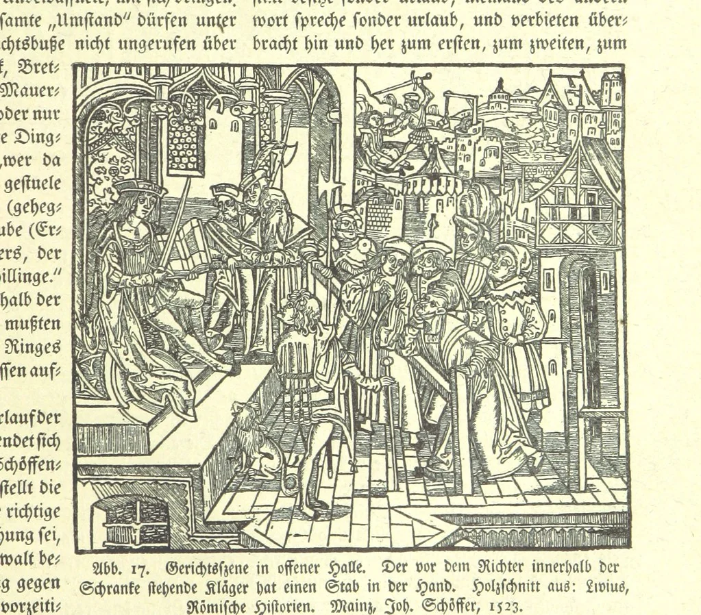 An illustration from Monographien zur deutschen Kulturgeschichte, herausgegeben von G. Steinhausen, 1899, leaf 25