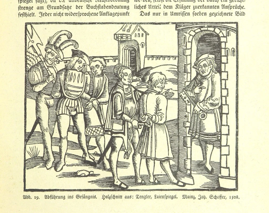An illustration from Monographien zur deutschen Kulturgeschichte, herausgegeben von G. Steinhausen, 1899, leaf 27