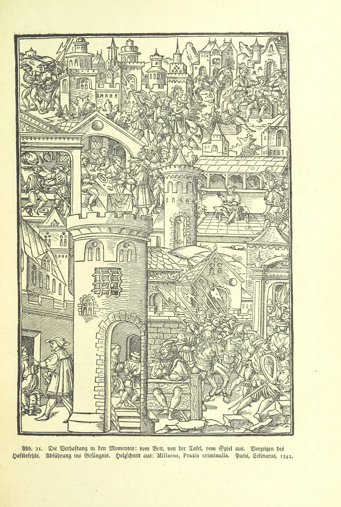 An illustration from Monographien zur deutschen Kulturgeschichte, herausgegeben von G. Steinhausen, 1899, leaf 29