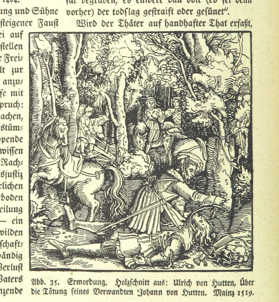 An illustration from Monographien zur deutschen Kulturgeschichte, herausgegeben von G. Steinhausen, 1899, leaf 46