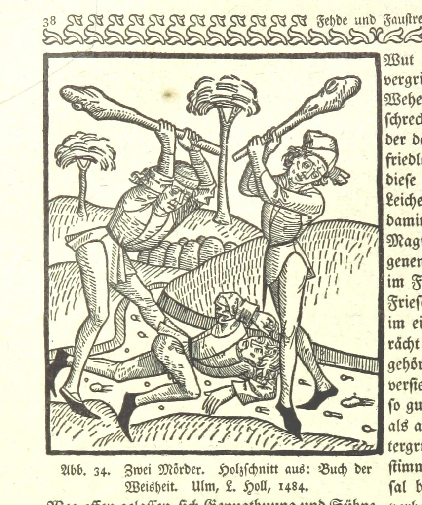An illustration from Monographien zur deutschen Kulturgeschichte, herausgegeben von G. Steinhausen, 1899, leaf 46