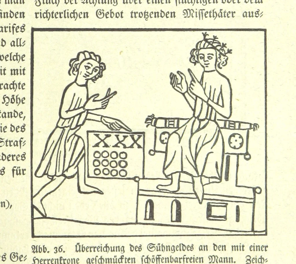 An illustration from Monographien zur deutschen Kulturgeschichte, herausgegeben von G. Steinhausen, 1899, leaf 47