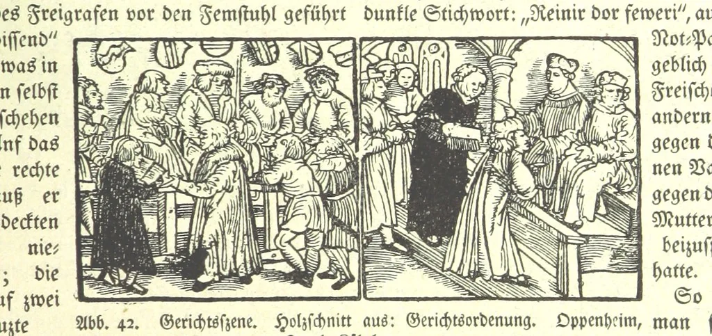 An illustration from Monographien zur deutschen Kulturgeschichte, herausgegeben von G. Steinhausen, 1899, leaf 57