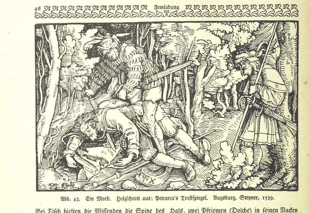 An illustration from Monographien zur deutschen Kulturgeschichte, herausgegeben von G. Steinhausen, 1899, leaf 58