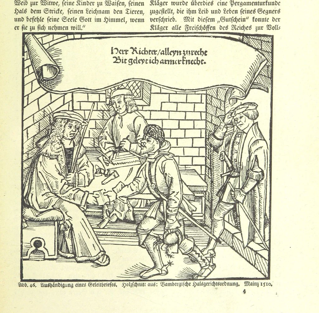 An illustration from Monographien zur deutschen Kulturgeschichte, herausgegeben von G. Steinhausen, 1899, leaf 61