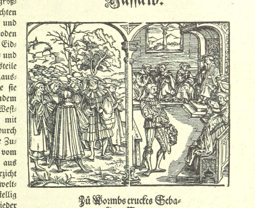 An illustration from Monographien zur deutschen Kulturgeschichte, herausgegeben von G. Steinhausen, 1899, leaf 65