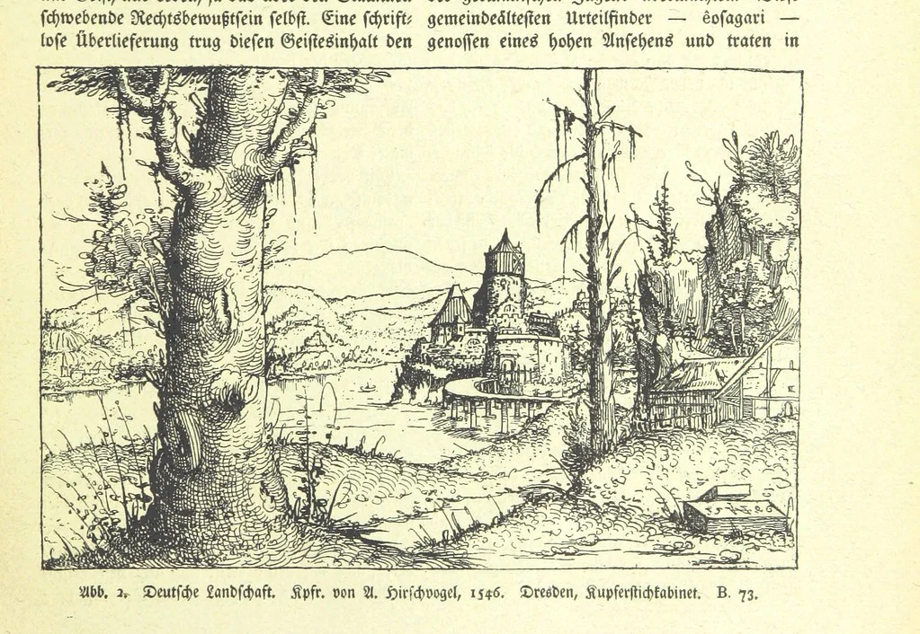 An illustration from Monographien zur deutschen Kulturgeschichte, herausgegeben von G. Steinhausen, 1899, leaf 9