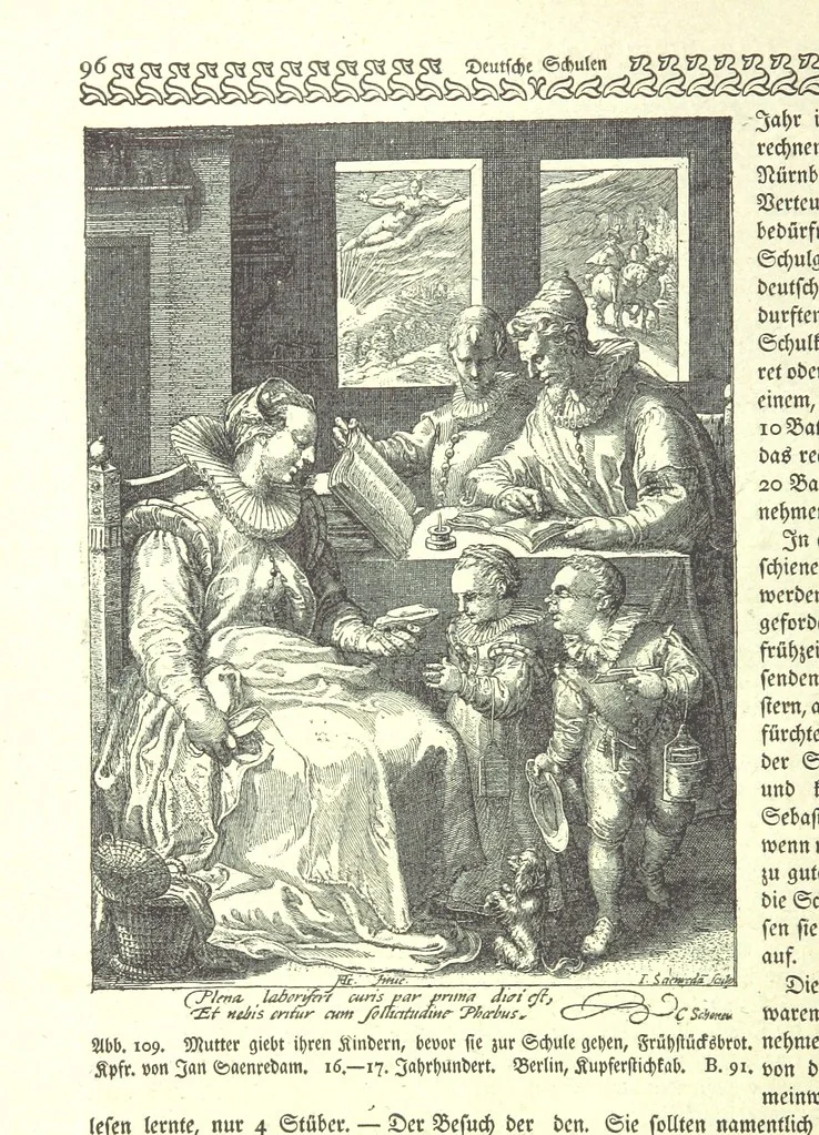 An illustration from Monographien zur deutschen Kulturgeschichte, herausgegeben von G. Steinhausen, 1899, leaf 110