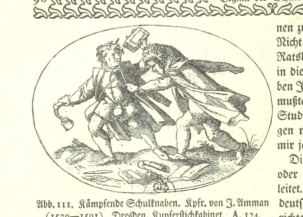 An illustration from Monographien zur deutschen Kulturgeschichte, herausgegeben von G. Steinhausen, 1899, leaf 112