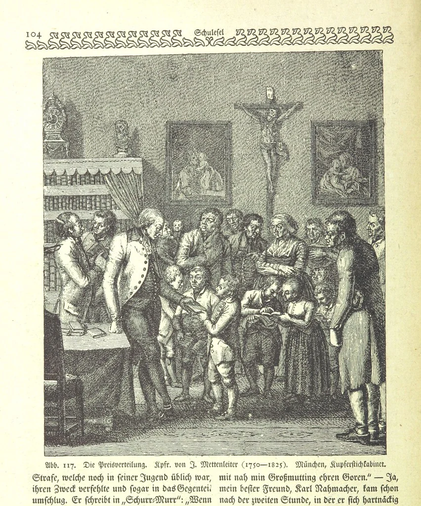 An illustration from Monographien zur deutschen Kulturgeschichte, herausgegeben von G. Steinhausen, 1899, leaf 118