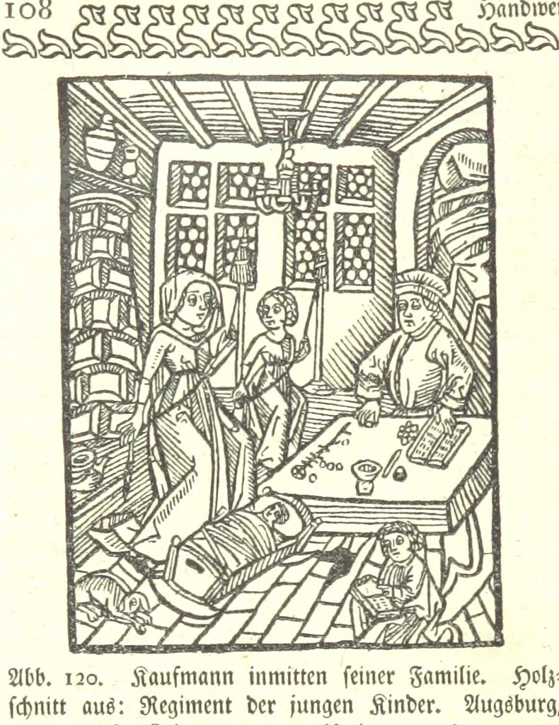 An illustration from Monographien zur deutschen Kulturgeschichte, herausgegeben von G. Steinhausen, 1899, leaf 122