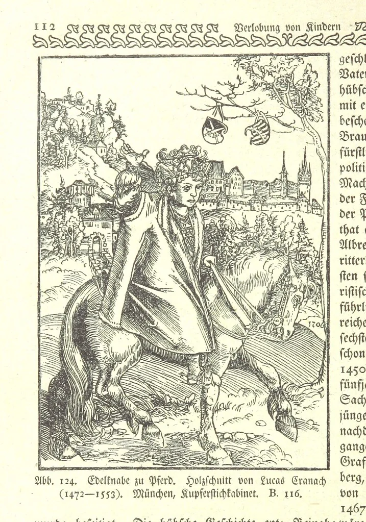 An illustration from Monographien zur deutschen Kulturgeschichte, herausgegeben von G. Steinhausen, 1899, leaf 126