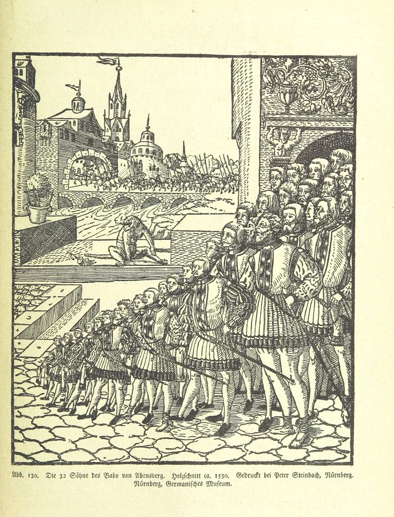 An illustration from Monographien zur deutschen Kulturgeschichte, herausgegeben von G. Steinhausen, 1899, leaf 133