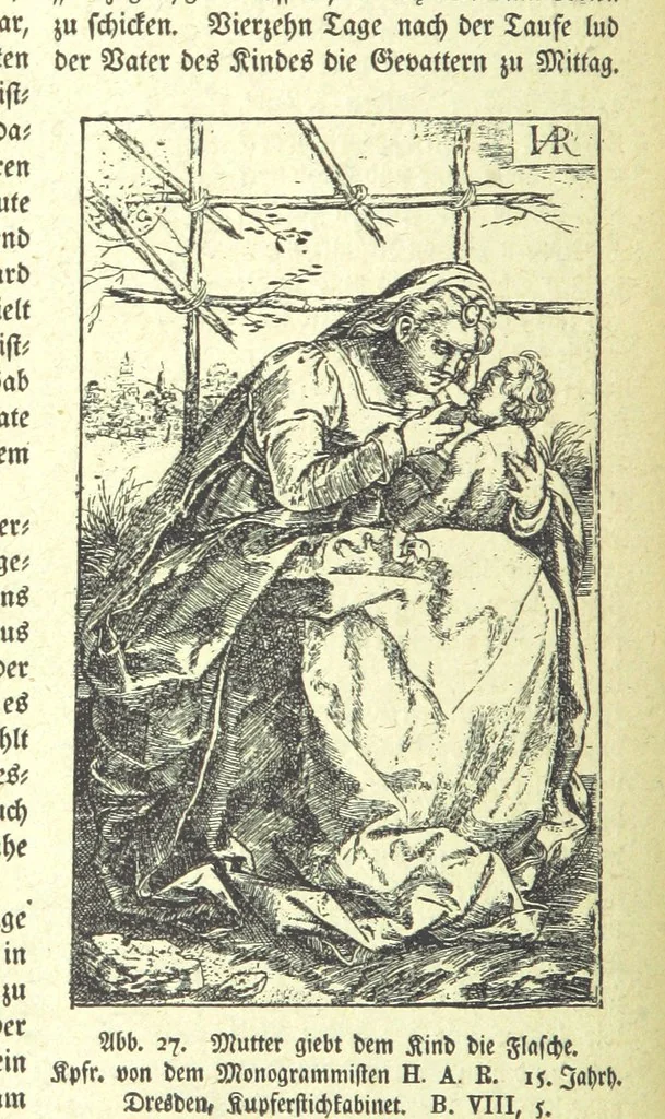 An illustration from Monographien zur deutschen Kulturgeschichte, herausgegeben von G. Steinhausen, 1899, leaf 34