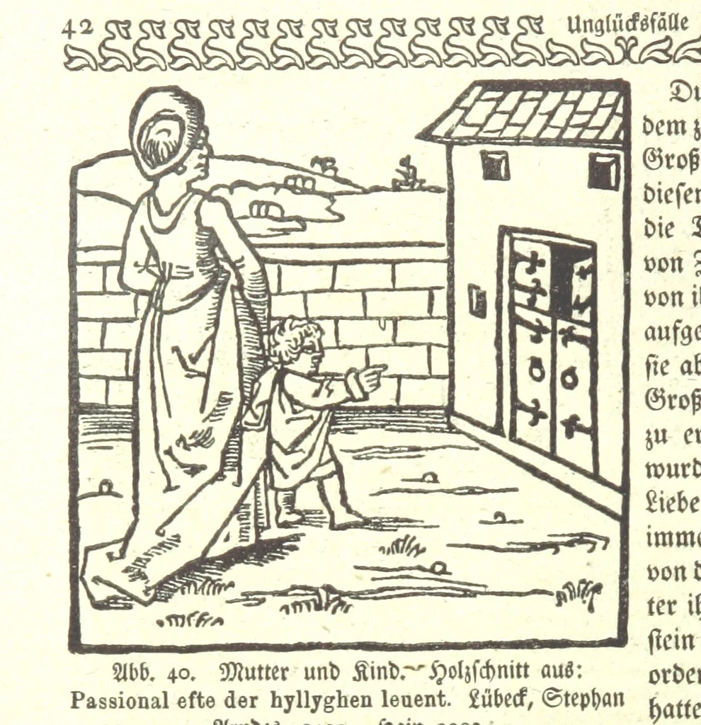 An illustration from Monographien zur deutschen Kulturgeschichte, herausgegeben von G. Steinhausen, 1899, leaf 44