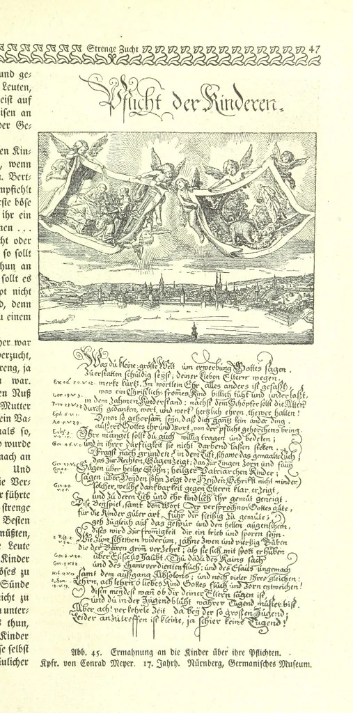 An illustration from Monographien zur deutschen Kulturgeschichte, herausgegeben von G. Steinhausen, 1899, leaf 49