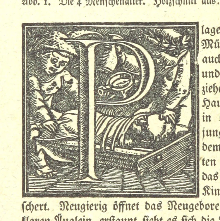 An illustration from Monographien zur deutschen Kulturgeschichte, herausgegeben von G. Steinhausen, 1899, leaf 8
