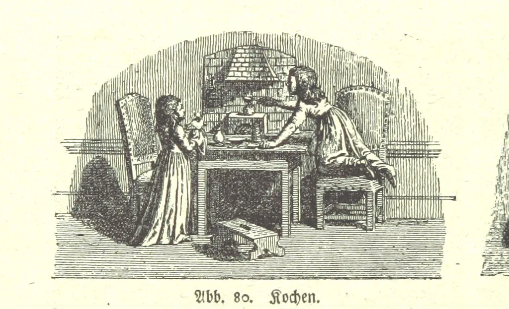 An illustration from Monographien zur deutschen Kulturgeschichte, herausgegeben von G. Steinhausen, 1899, leaf 80