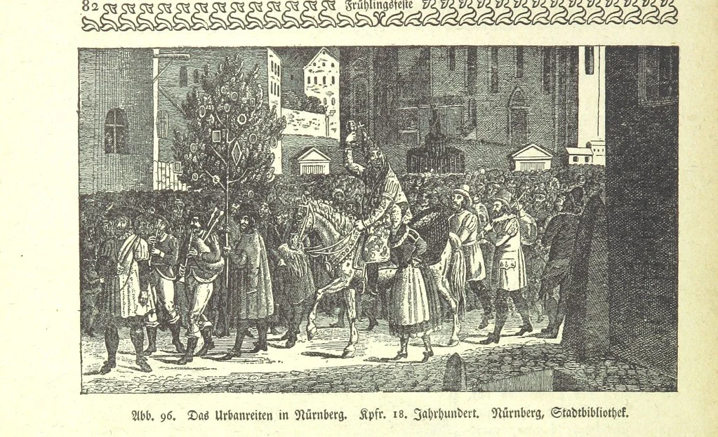An illustration from Monographien zur deutschen Kulturgeschichte, herausgegeben von G. Steinhausen, 1899, leaf 94