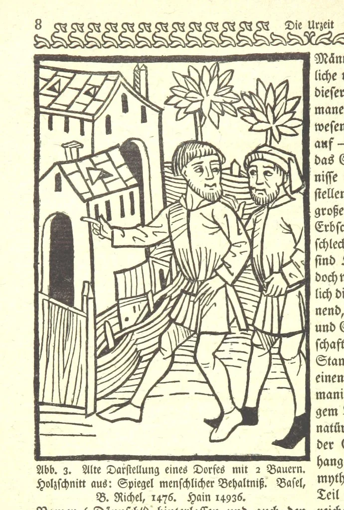 An illustration from Monographien zur deutschen Kulturgeschichte, herausgegeben von G. Steinhausen, 1899, leaf 10