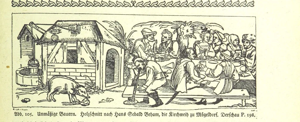An illustration from Monographien zur deutschen Kulturgeschichte, herausgegeben von G. Steinhausen, 1899, leaf 105