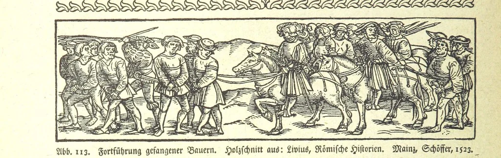 An illustration from Monographien zur deutschen Kulturgeschichte, herausgegeben von G. Steinhausen, 1899, leaf 112