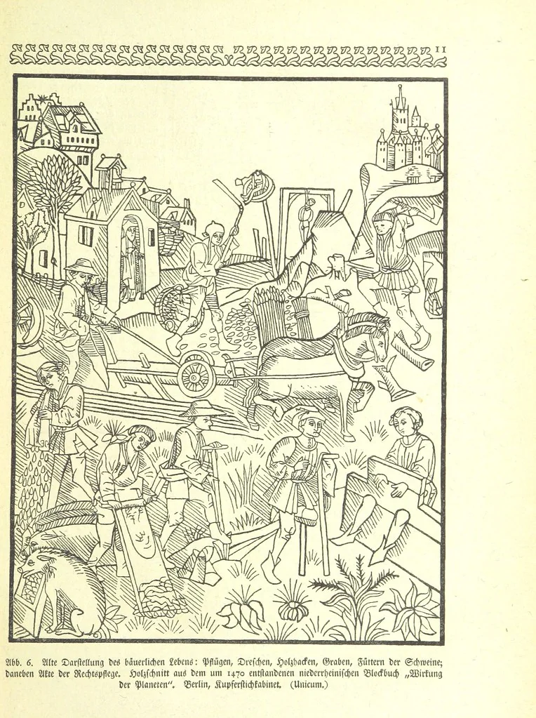 An illustration from Monographien zur deutschen Kulturgeschichte, herausgegeben von G. Steinhausen, 1899, leaf 13