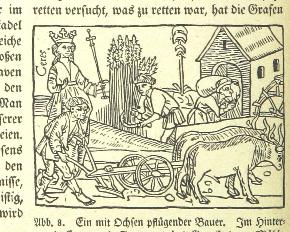 An illustration from Monographien zur deutschen Kulturgeschichte, herausgegeben von G. Steinhausen, 1899, leaf 14