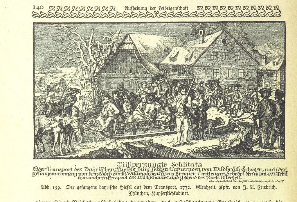 An illustration from Monographien zur deutschen Kulturgeschichte, herausgegeben von G. Steinhausen, 1899, leaf 156