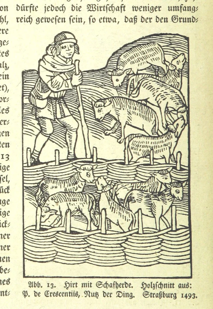 An illustration from Monographien zur deutschen Kulturgeschichte, herausgegeben von G. Steinhausen, 1899, leaf 18