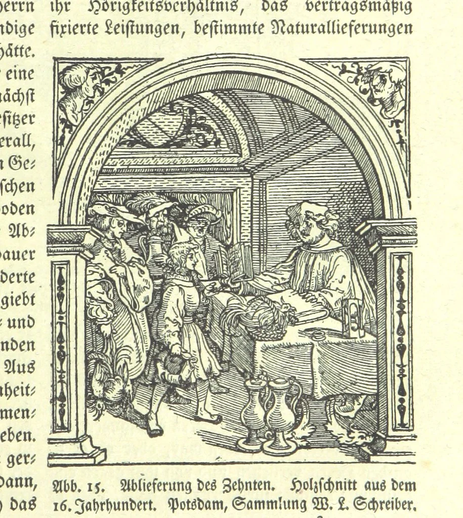An illustration from Monographien zur deutschen Kulturgeschichte, herausgegeben von G. Steinhausen, 1899, leaf 19
