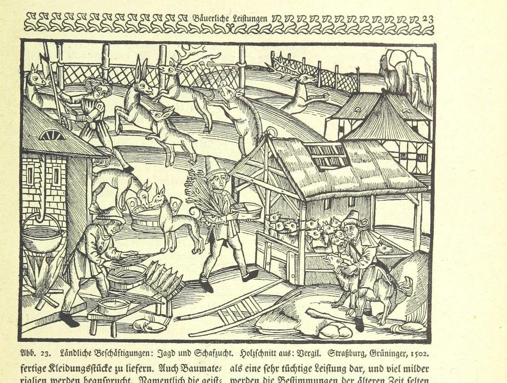An illustration from Monographien zur deutschen Kulturgeschichte, herausgegeben von G. Steinhausen, 1899, leaf 25