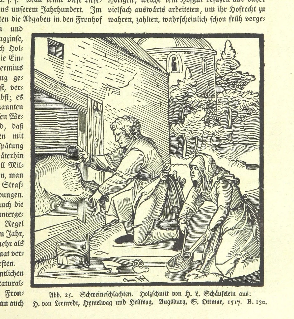An illustration from Monographien zur deutschen Kulturgeschichte, herausgegeben von G. Steinhausen, 1899, leaf 27