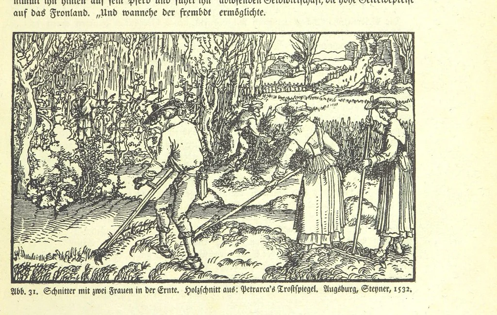 An illustration from Monographien zur deutschen Kulturgeschichte, herausgegeben von G. Steinhausen, 1899, leaf 33