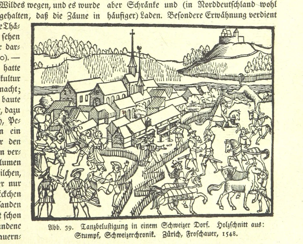 An illustration from Monographien zur deutschen Kulturgeschichte, herausgegeben von G. Steinhausen, 1899, leaf 43
