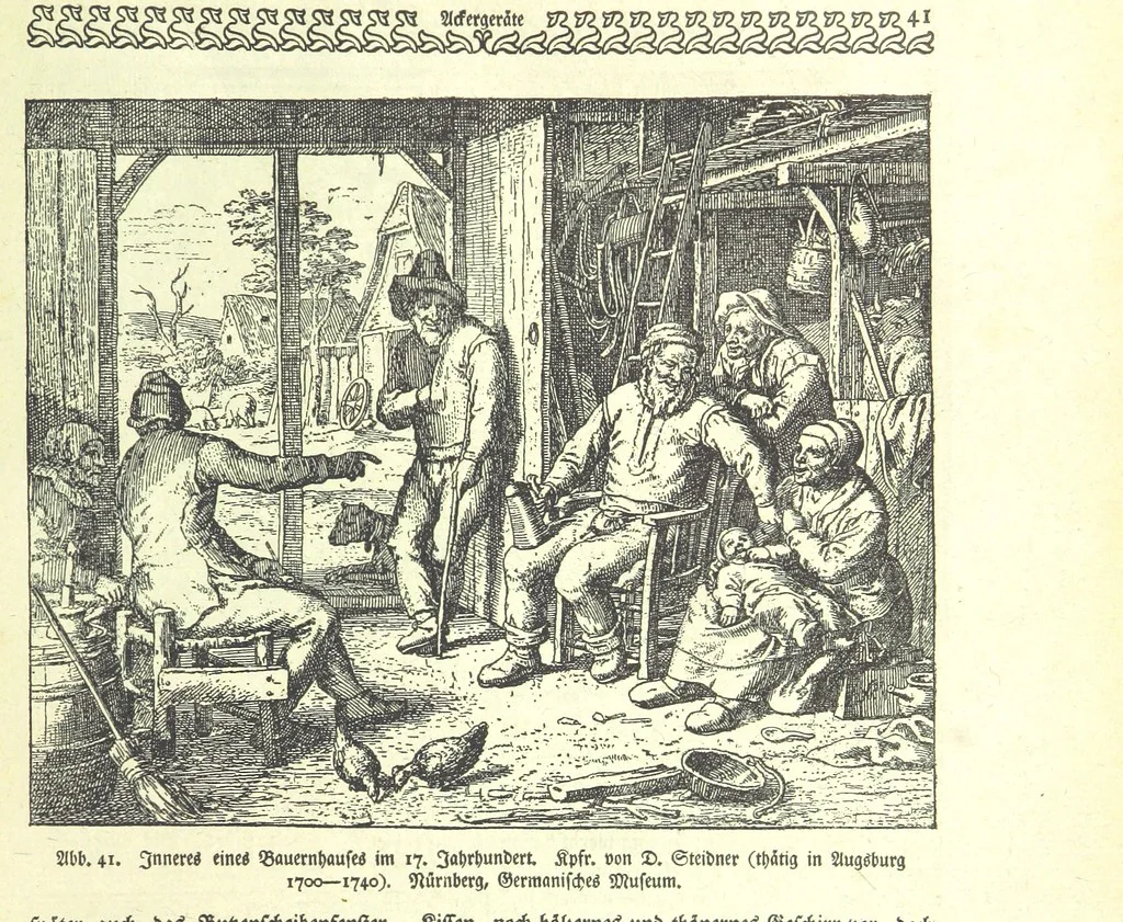 An illustration from Monographien zur deutschen Kulturgeschichte, herausgegeben von G. Steinhausen, 1899, leaf 45