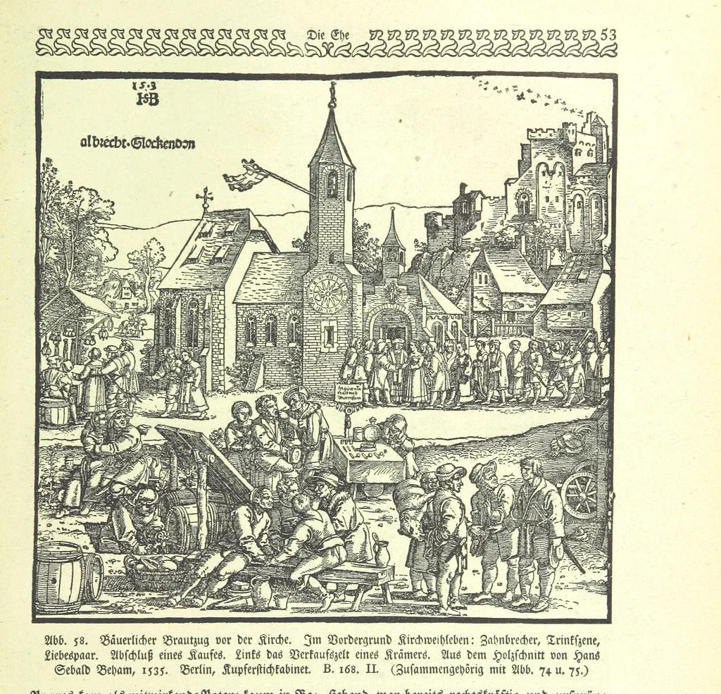 An illustration from Monographien zur deutschen Kulturgeschichte, herausgegeben von G. Steinhausen, 1899, leaf 57