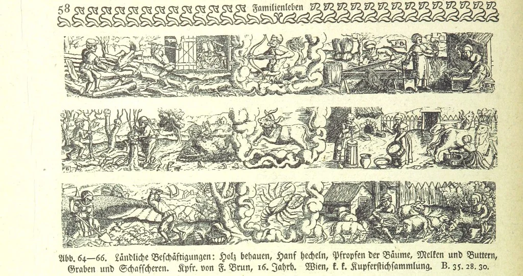 An illustration from Monographien zur deutschen Kulturgeschichte, herausgegeben von G. Steinhausen, 1899, leaf 62