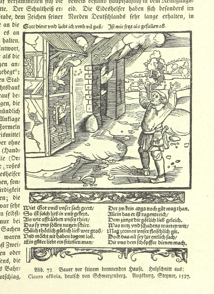 An illustration from Monographien zur deutschen Kulturgeschichte, herausgegeben von G. Steinhausen, 1899, leaf 67