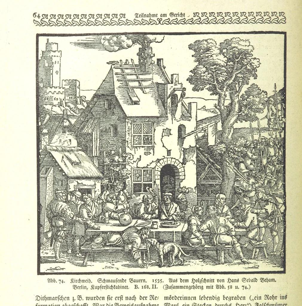An illustration from Monographien zur deutschen Kulturgeschichte, herausgegeben von G. Steinhausen, 1899, leaf 68