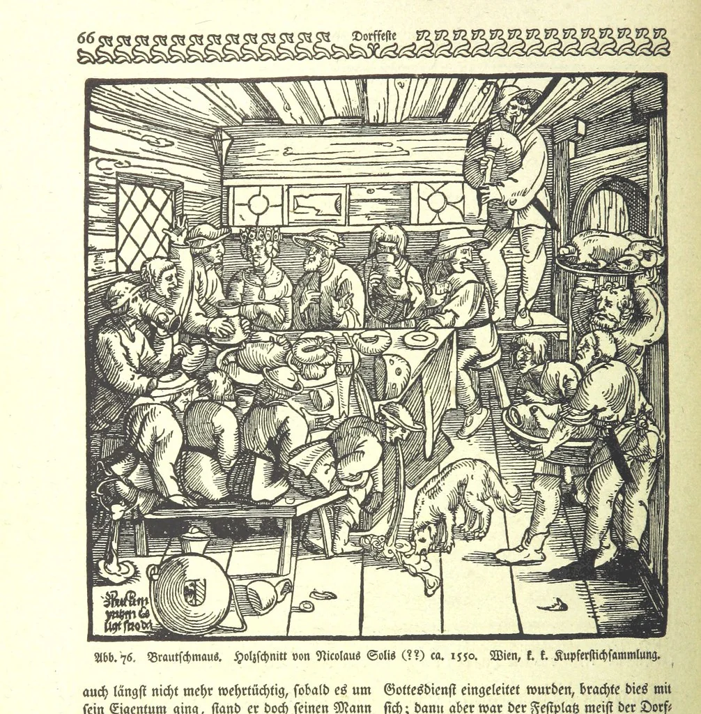 An illustration from Monographien zur deutschen Kulturgeschichte, herausgegeben von G. Steinhausen, 1899, leaf 70