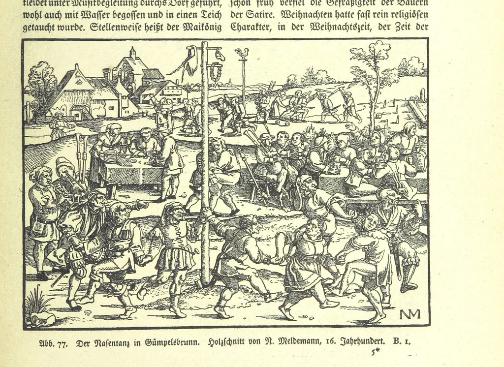 An illustration from Monographien zur deutschen Kulturgeschichte, herausgegeben von G. Steinhausen, 1899, leaf 71