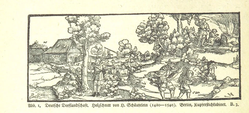 An illustration from Monographien zur deutschen Kulturgeschichte, herausgegeben von G. Steinhausen, 1899, leaf 8