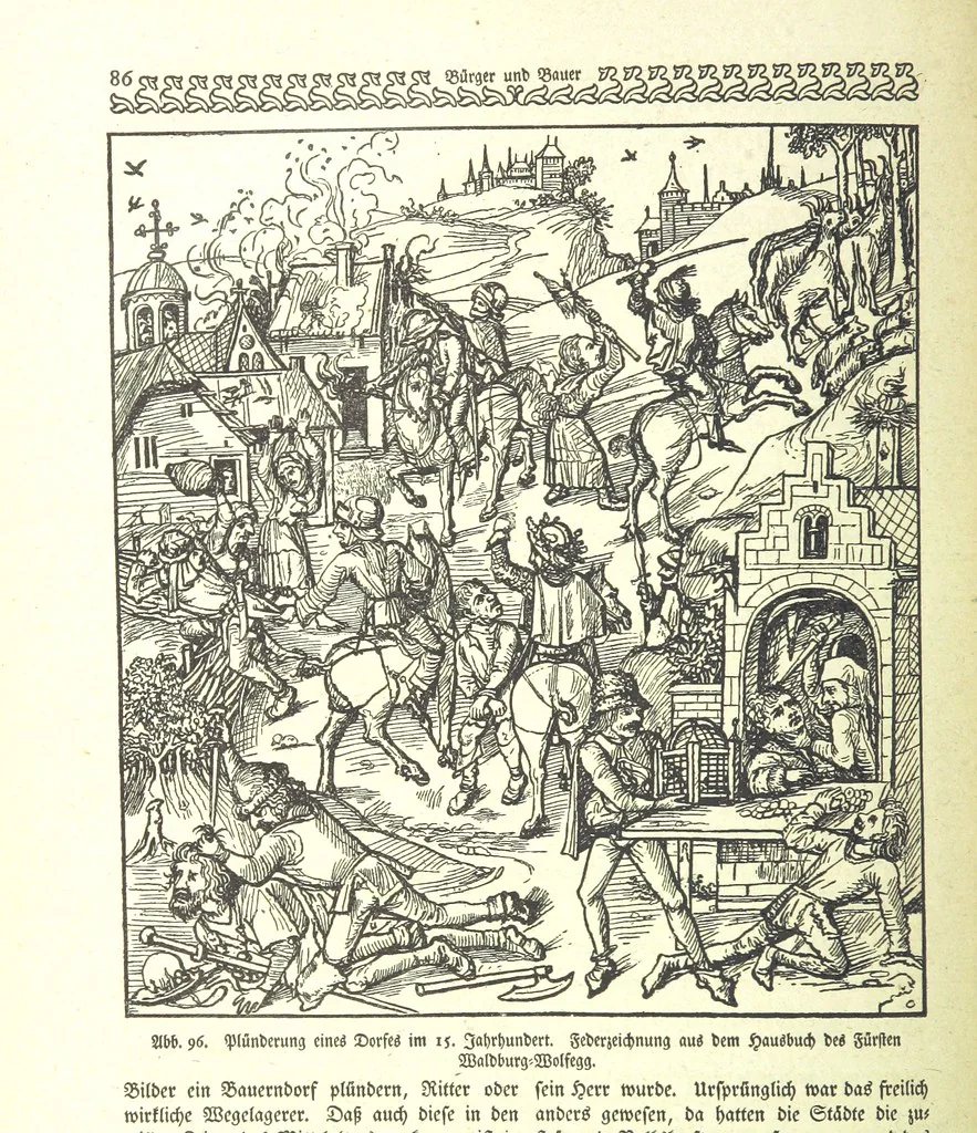 An illustration from Monographien zur deutschen Kulturgeschichte, herausgegeben von G. Steinhausen, 1899, leaf 94