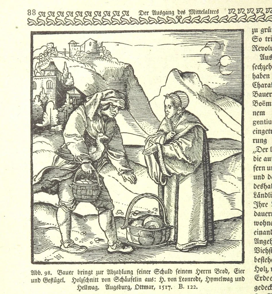 An illustration from Monographien zur deutschen Kulturgeschichte, herausgegeben von G. Steinhausen, 1899, leaf 96