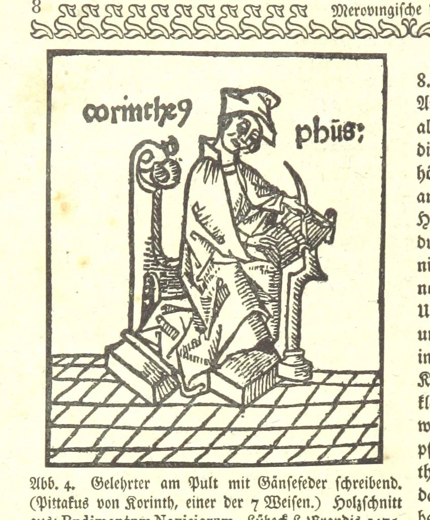 An illustration from Monographien zur deutschen Kulturgeschichte, herausgegeben von G. Steinhausen, 1899, leaf 10